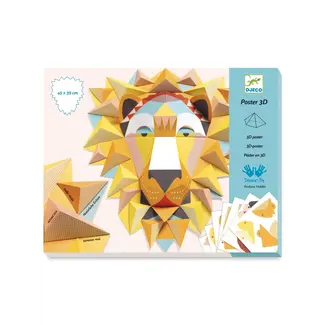 Djeco Vouwposter 3d Leeuw