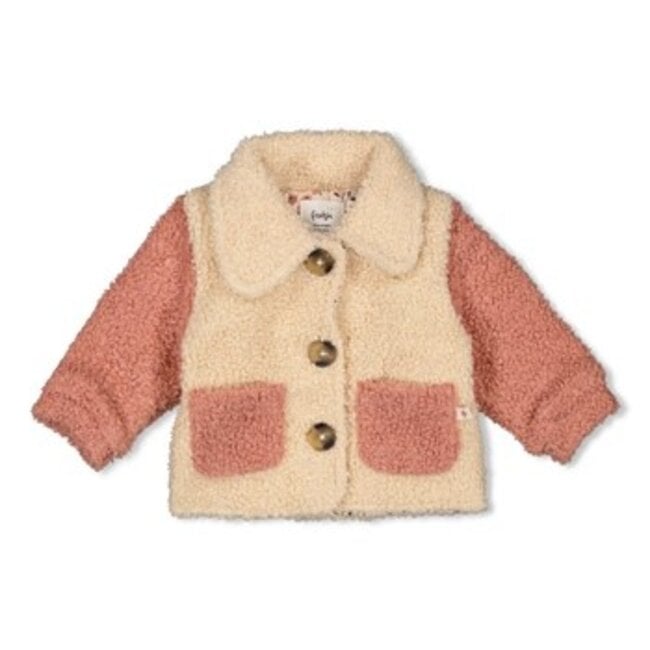 Feetje Bouclé jasje - Woodland Bloom