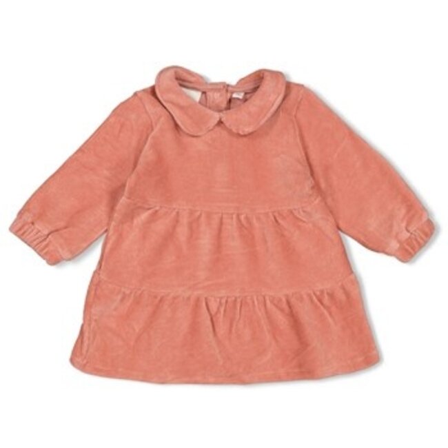 Feetje Jurk velours rib - Woodland Bloom