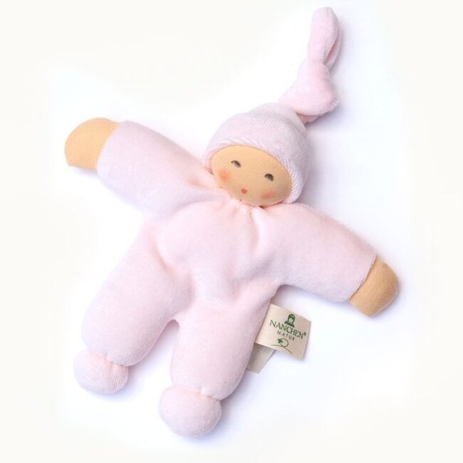 Nanchen natur Knuffelpopje Pimpel lichtroze (22cm)