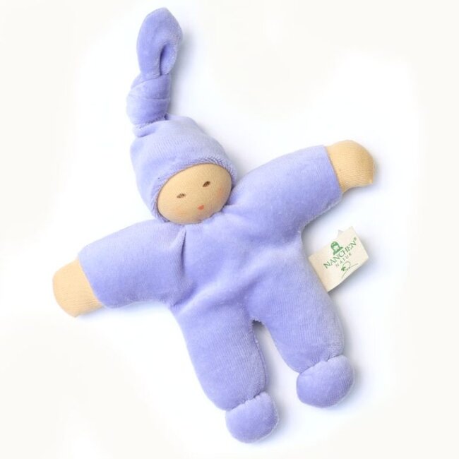Nanchen natur Knuffelpopje pimpel lavendel (22cm)