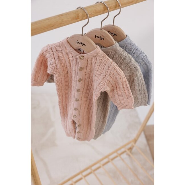 Feetje Pak gebreid - The Knits roze
