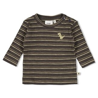 Feetje Longsleeve rib met streep - Rawrsome