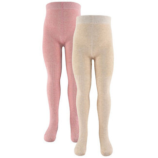 Konges Slojd 2 PACK RIB TIGHTS Rose mix