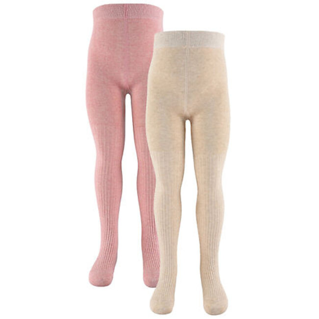 Konges Slojd 2 PACK RIB TIGHTS Rose mix