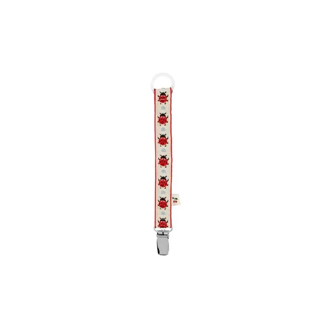 Konges Slojd PACIFIER STRAP VINTAGE Ladybug