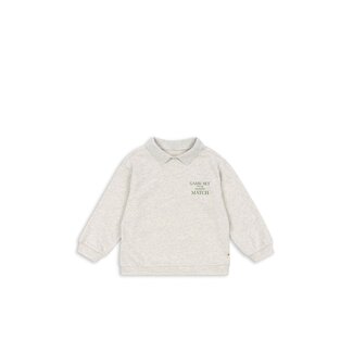 Konges Slojd SPOTTY LS POLO GOTS OFF WHITE MELANGE