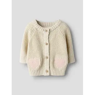 Lil' Atelier NBFEMLEN LEN LS KNIT CARD LIL Turtledove 4927619