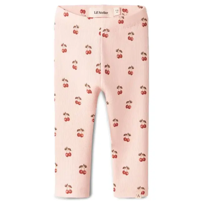 Lil' Atelier NBFLAVO ELF SLIM LEGGING LIL NOOS Silver Peony CHERRY