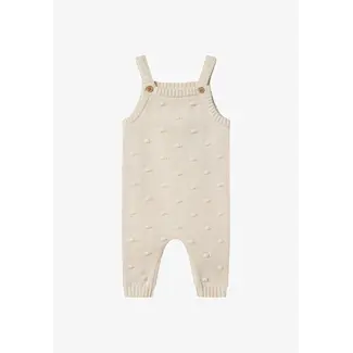 Lil' Atelier NBFGABLE KNIT OVERALL LIL Pastel Parchment