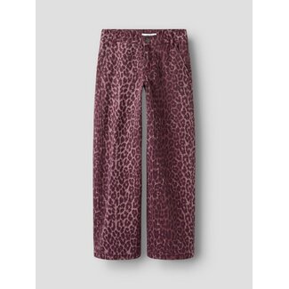 Name it NKFROSE WIDE LEO TWILL PANTS 4002-TD Burgundy