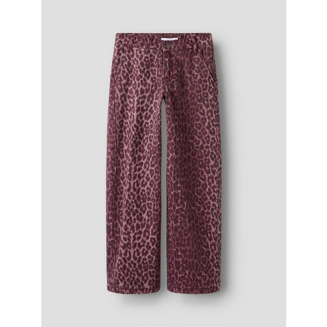 Name it NKFROSE WIDE LEO TWILL PANTS 4002-TD Burgundy