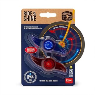 Legami SET OF 2 BICYCLE SPOKE LIGHTS - RIDE & SHINE - SPACE Legami SET OF 2 BICYCLE SPOKE LIGHTS - RIDE & SHINE - SPACE