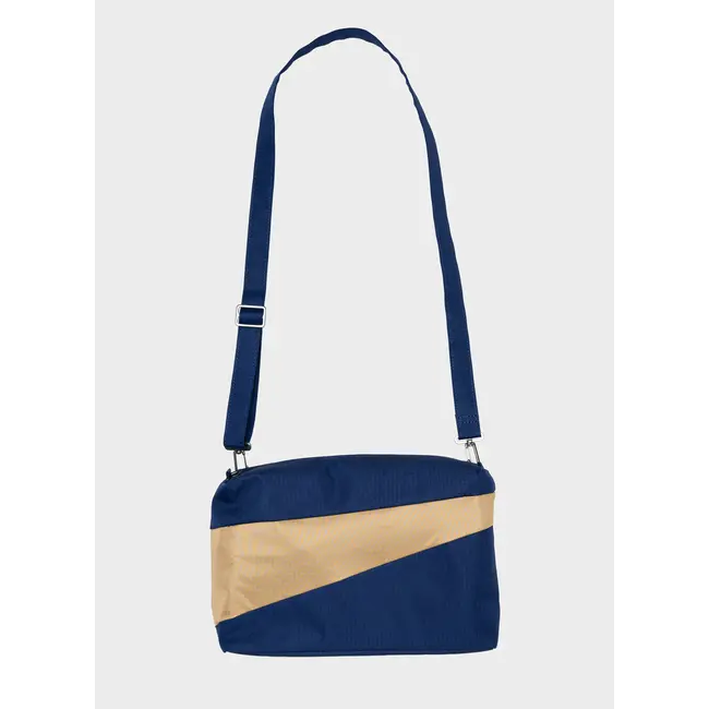 SUSAN BIJL The New Bum Bag Navy & Camel Medium