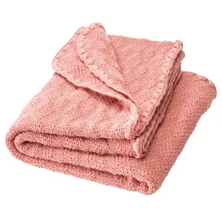 Disana Babydeken gebreid 100% wol - Soft pink