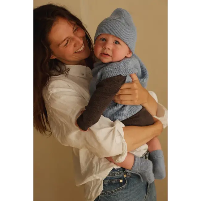 HVID Beanie wol Fonzie Newborn - Light blue