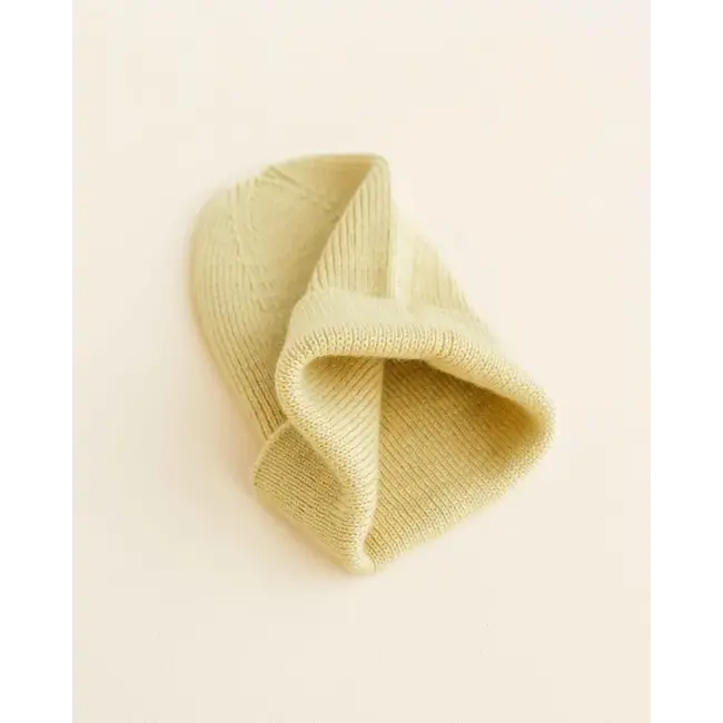 HVID Beanie wol Fonzie Newborn - Light yellow