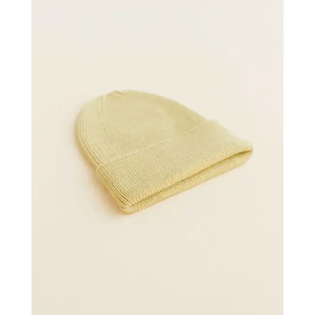 HVID Beanie wol Fonzie Newborn - Light yellow