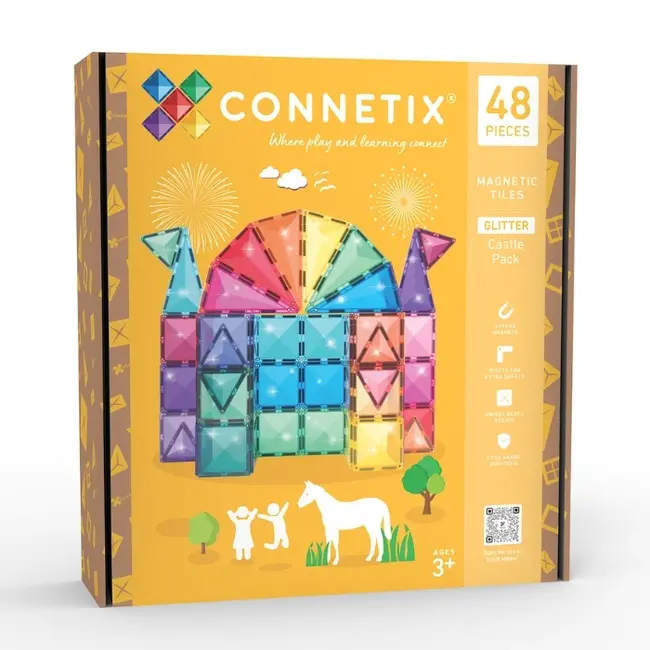 Connetix Glitter Castle pack 48pc