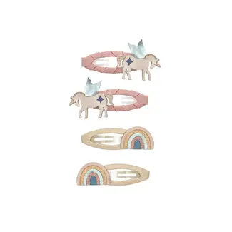 Mimi & Lula Winged unicorn & rainbow clic clacs