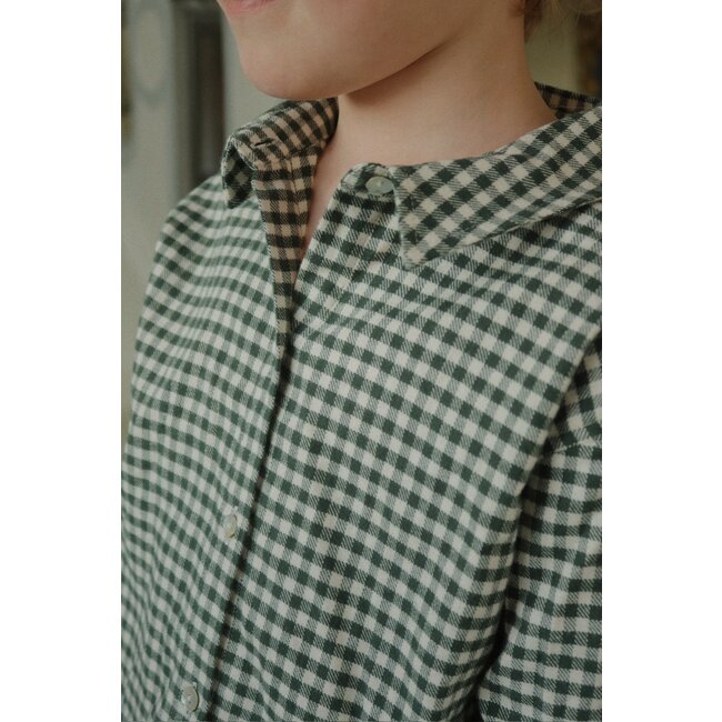 Konges Slojd FORET LS SHIRT GOTS Green check