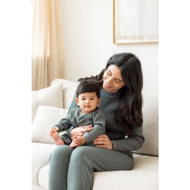 Feetje Wafelpyjama Zeegroen - Family Limited Edition