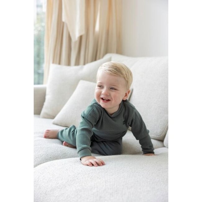 Feetje Wafelpyjama Zeegroen - Family Limited Edition