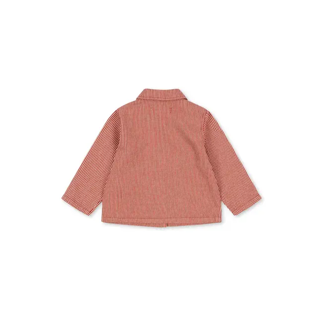Konges Slojd LUC SHIRT JACKET GOTS MILK ROUGE STRIPE