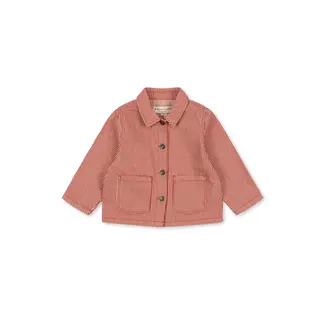 Konges Slojd LUC SHIRT JACKET GOTS MILK ROUGE STRIPE