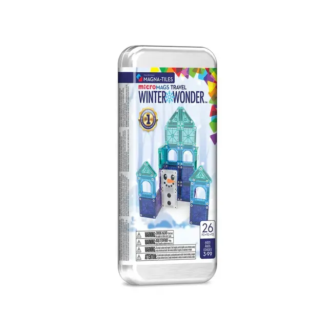Magna Tiles Winter Wonder 26-piece Travel set Micro mags