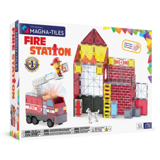 Magna Tiles Fire Station 50-Piece Set