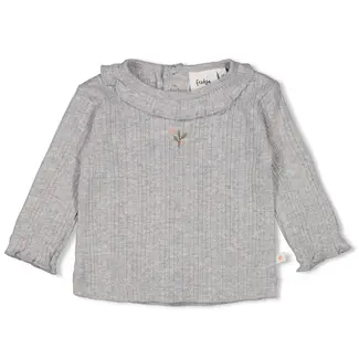 Feetje Longsleeve ajour rib - Fields of Green