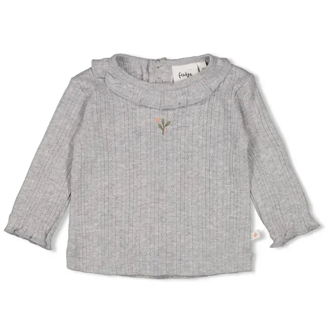 Feetje Longsleeve ajour rib - Fields of Green