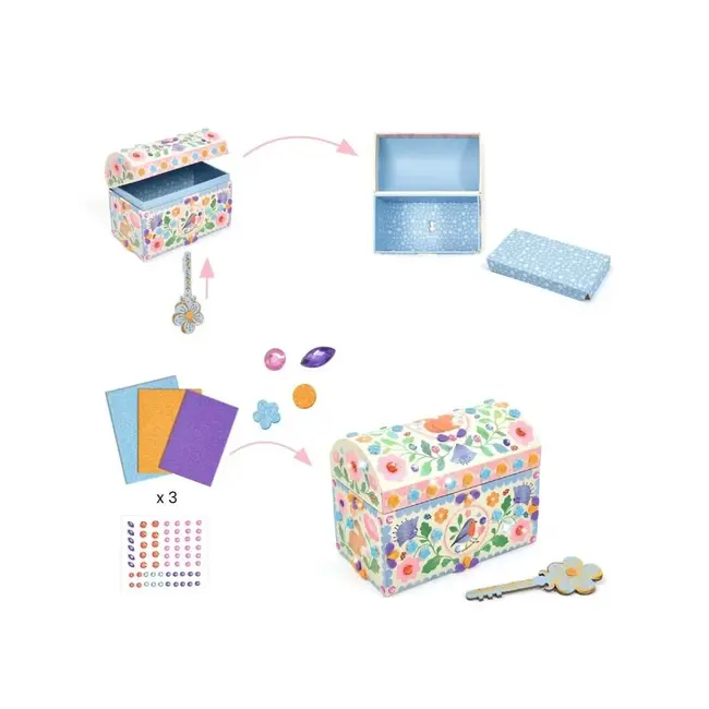 Djeco Knutselset - Schatkist roze