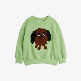 Mini Rodini Doggie chenille sweatshirt Green