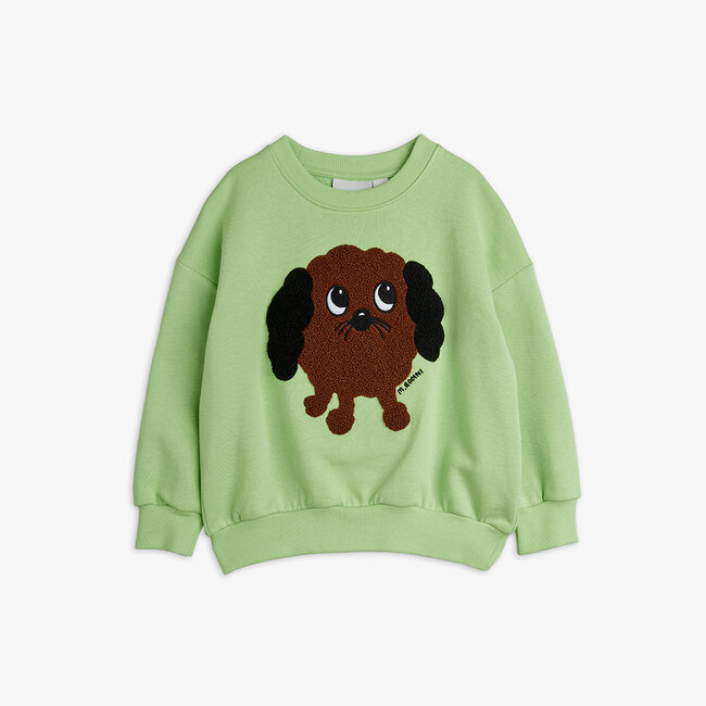 Mini Rodini Doggie chenille sweatshirt Green