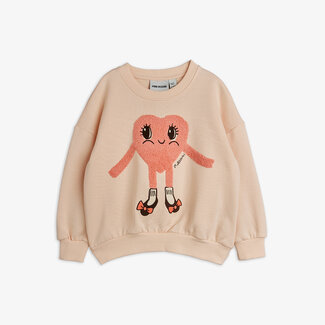 Mini Rodini Heart in shoes chenille sweatshirt Pink