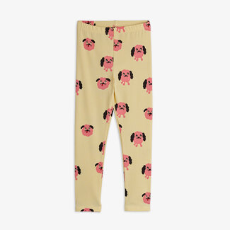 Mini Rodini Doggies aop leggings Yellow