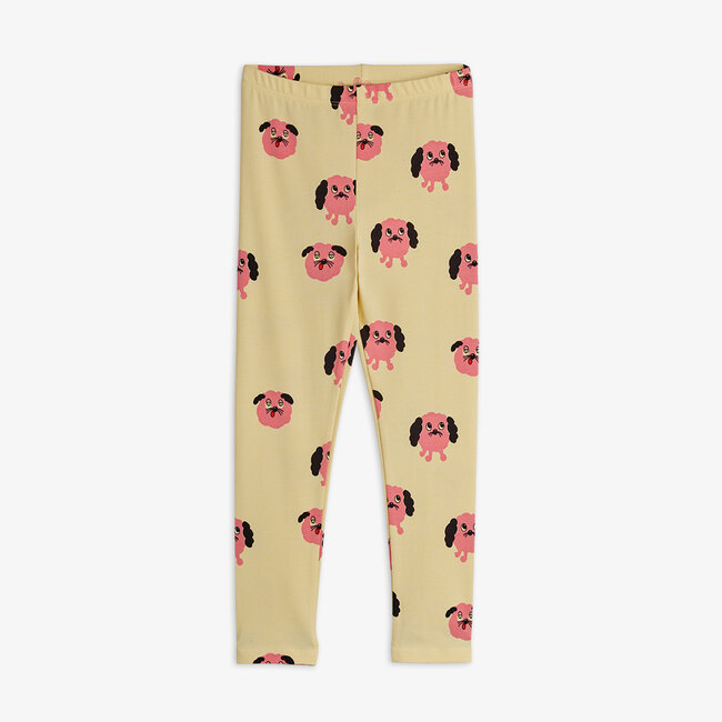 Mini Rodini Doggies aop leggings Yellow