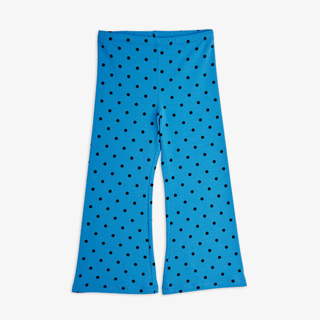 Mini Rodni Polka dots aop flared trousers Blue