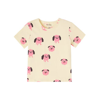 Mini Rodini Doggies aop ss tee Yellow