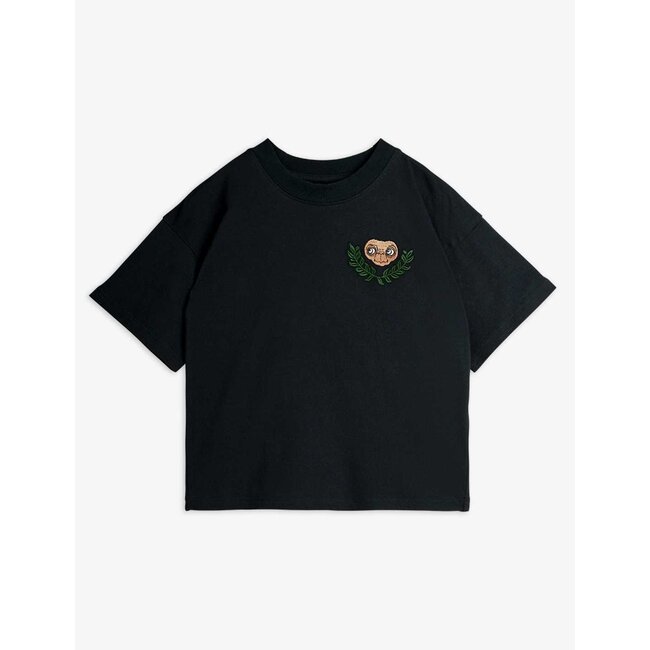 Mini Rodini E.T emb ss tee black