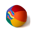 Little Botanic Label Sensorische Ballonbal -  regenboog