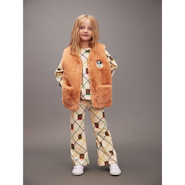 Mini Rodini Ritzratz patch faux fur vest