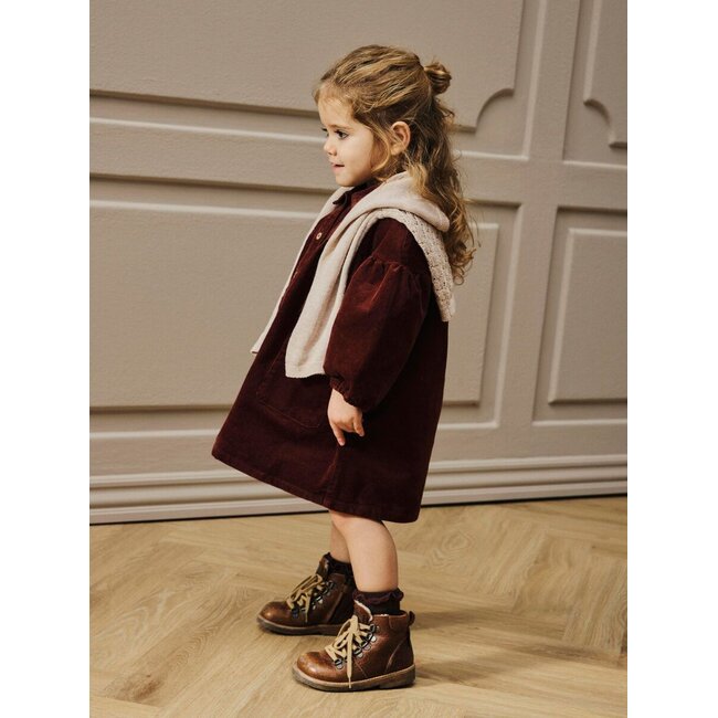 Lil' Atelier NMFOBERT LOOSE LS CORD DRESS 4122-HG LIL