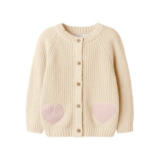 Lil' Atelier NMFEMLEN LEN LS KNIT CARD LIL Turtledove 4927618