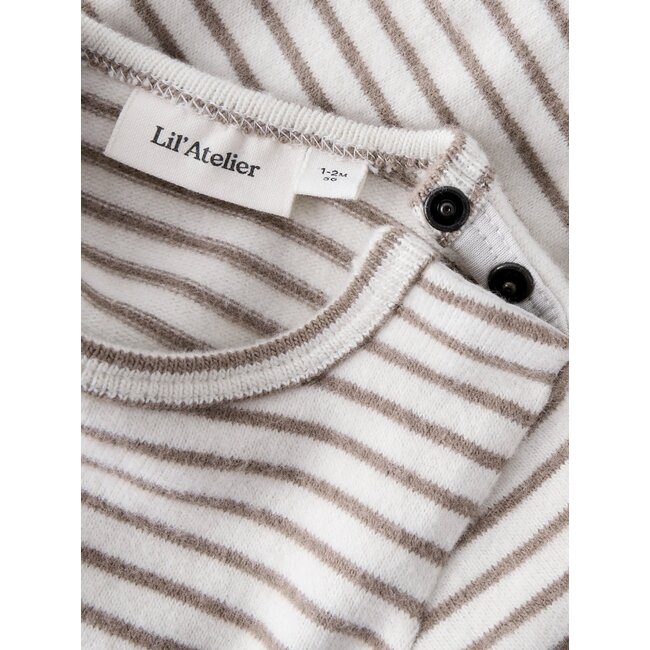 Lil' Atelier NBMTHORO KEO LS SLIM BODY LILTurtledove SEPIA TINT