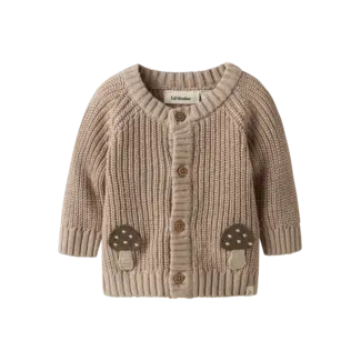 Lil' Atelier NBMEMLEN LAK LS KNIT CARD LIL oxford tan