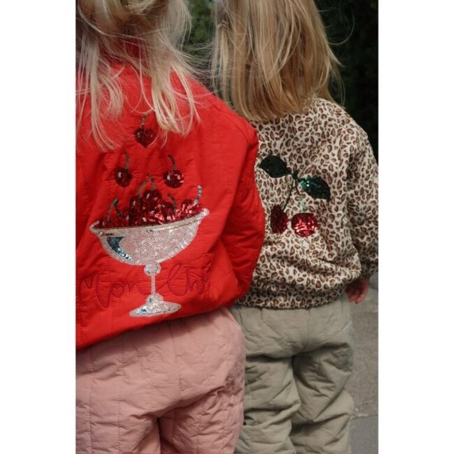 Konges Slojd JUNO SEQUIN BOMBER JACKET FIERY RED