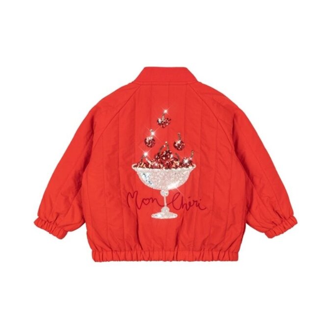 Konges Slojd JUNO SEQUIN BOMBER JACKET FIERY RED